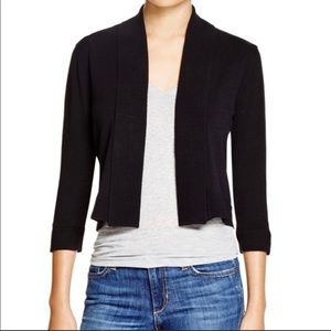 Calvin Klein Black Silk Blend Cropped 3/4 Sleeve Shrug / Bolero Cardigan - M